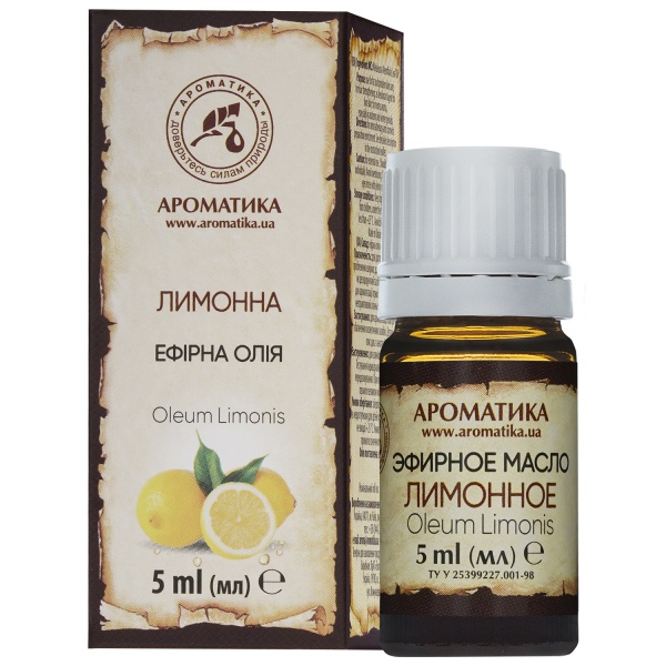 Эфирное масло Ароматика Лимонное 5 мл 