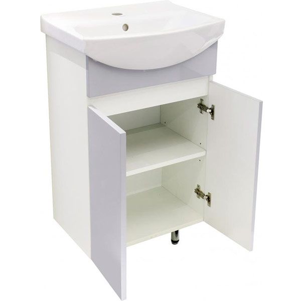 Тумба підлогова Грейд Агата 55 сіра під умивальник Cersania 55