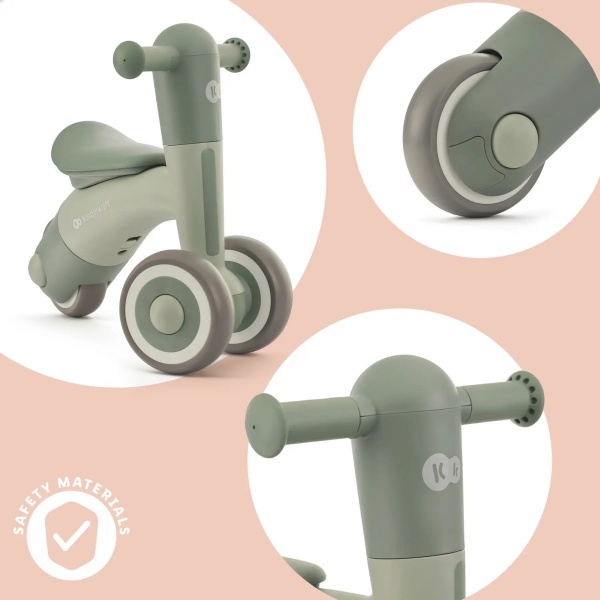 Біговел Kinderkraft Minibi Leaf Green зелений із сірим KRMIBI00GRE0000