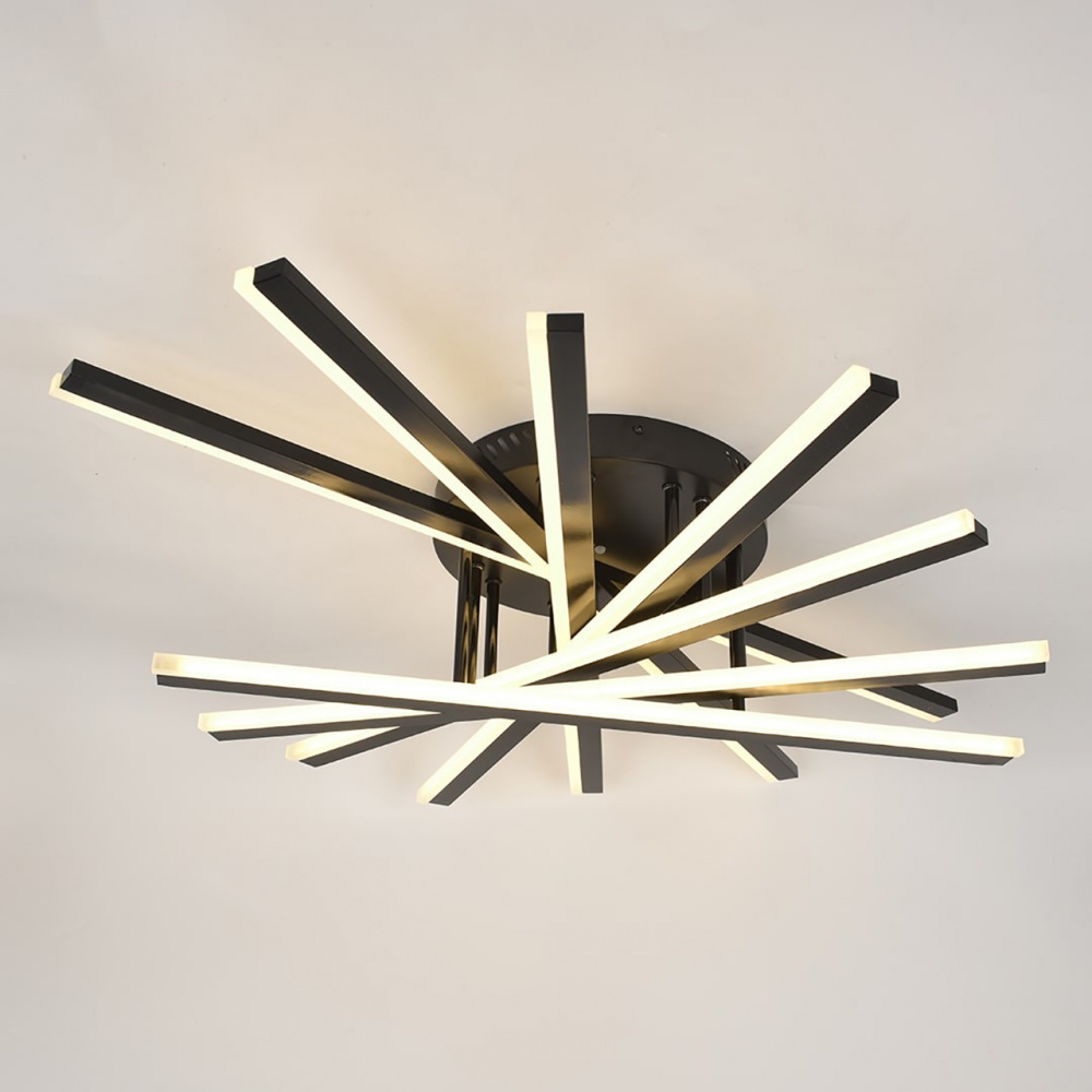 Люстра потолочная Hopfen MAGI-7 BK 7x150 Вт LED-модуль черный