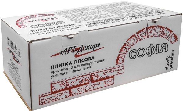 Плитка гипсовая прямая Арт-Декор София классик 0,5 кв.м 