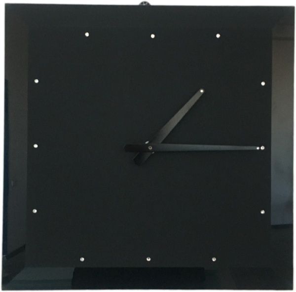 Часы настенные из стекла с кристаллами FACET-2