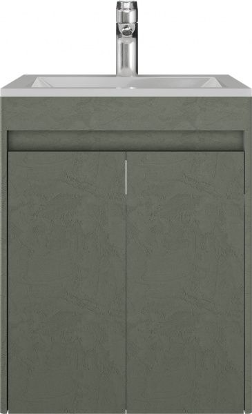 Тумба подвесная Water House Preference N1 50 МДФ цемент хаки под умыв.Como 50