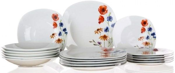 Набір тарілок квадратних Sansa 6 персон 18 шт. Banquet