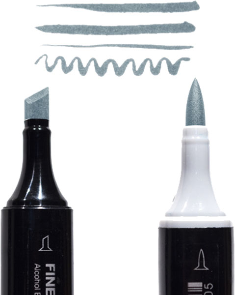 Маркер спиртовий FINECOLOUR EF102-88 сіро-синій №7 
