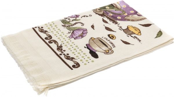 Полотенце кухонное Чайник 40x60 см бежевый 