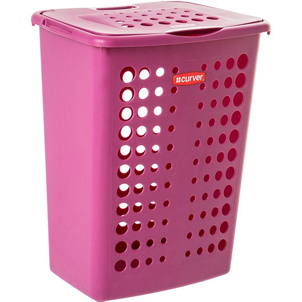 Корзина для белья Пласт-Бокс Victor 40 л фиолетовая