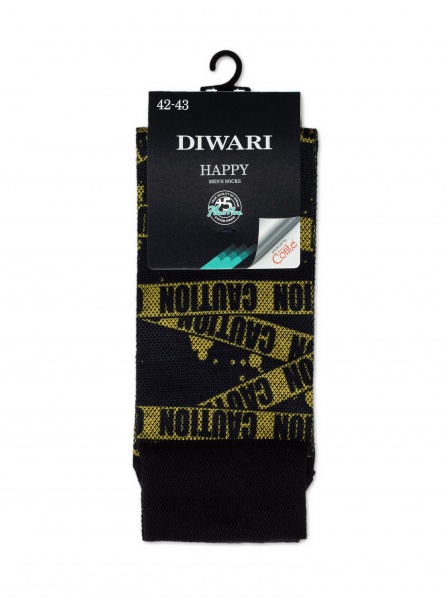 Шкарпетки чоловічі DiWaRi 51720383 HAPPY 20С-202СП р.27 чорний