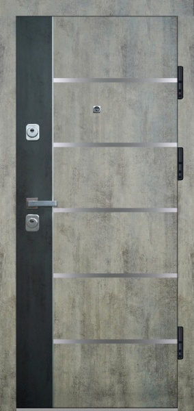 Двері вхідні FORZA GROUP АНДОРРА бетон сірий 2050х860 мм праві