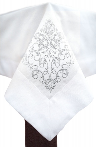 Скатертина Сяйво 140x180 см білий/срібний Едельвіка 