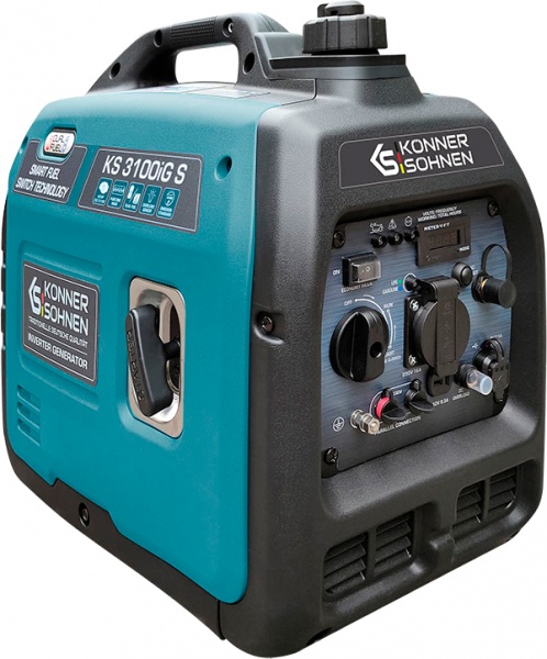 Электрогенераторная установка Konner&Sohnen 2,8 кВт / 3,1 кВт 230 В KS 3100iG S бензин/газ