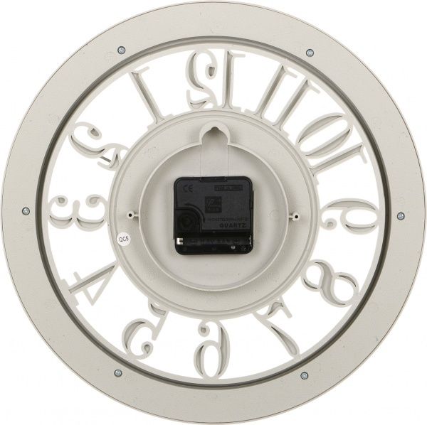 Часы настенные Skeleton 30,5 см белые