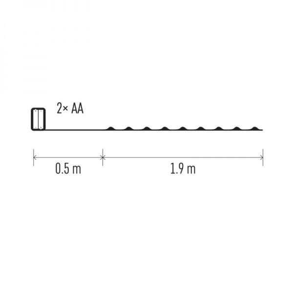 Декоративная гирлянда Emos ZY1952 светодиодная (LED) 20 ламп 1,9 м