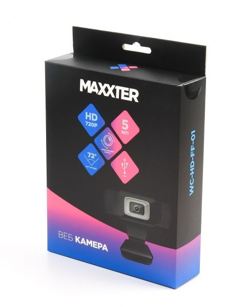 Веб-камера Maxxter WC-HD-FF-01 USB 2.0, HD 1280x720