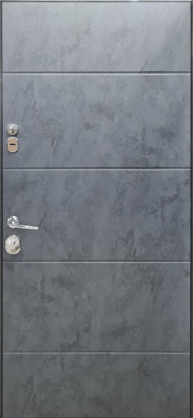 Двері вхідні Булат House-3 антрацит / бетон антрацит 2050x850 мм праві