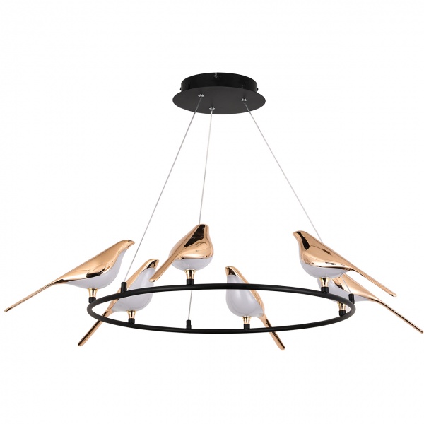 Світильник світлодіодний з пультом ДУ 48 Вт золото/чорний 3000-6000 К BIRD 6P-BG 48W 