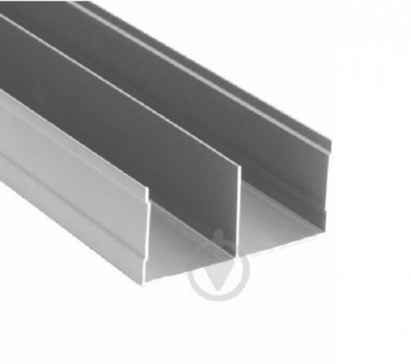 Профиль Braz Line мебельный алюминиевый 81х40 анод серебро 1,95 м