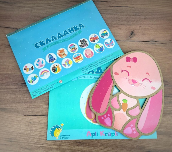 Пазл-мозаїка Apli Krapli Складанка Зайчик СК-14