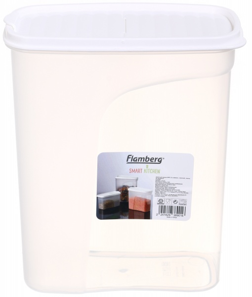 Ємність для зберігання Sand 2,5 л молочна Flamberg Smart Kitchen