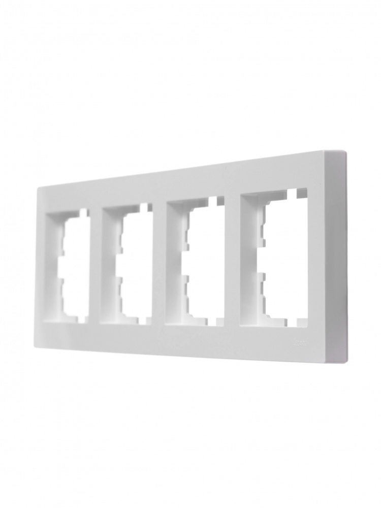 Рамка чотиримісна Lezard Vesna горизонтальна білий 742-0200-149