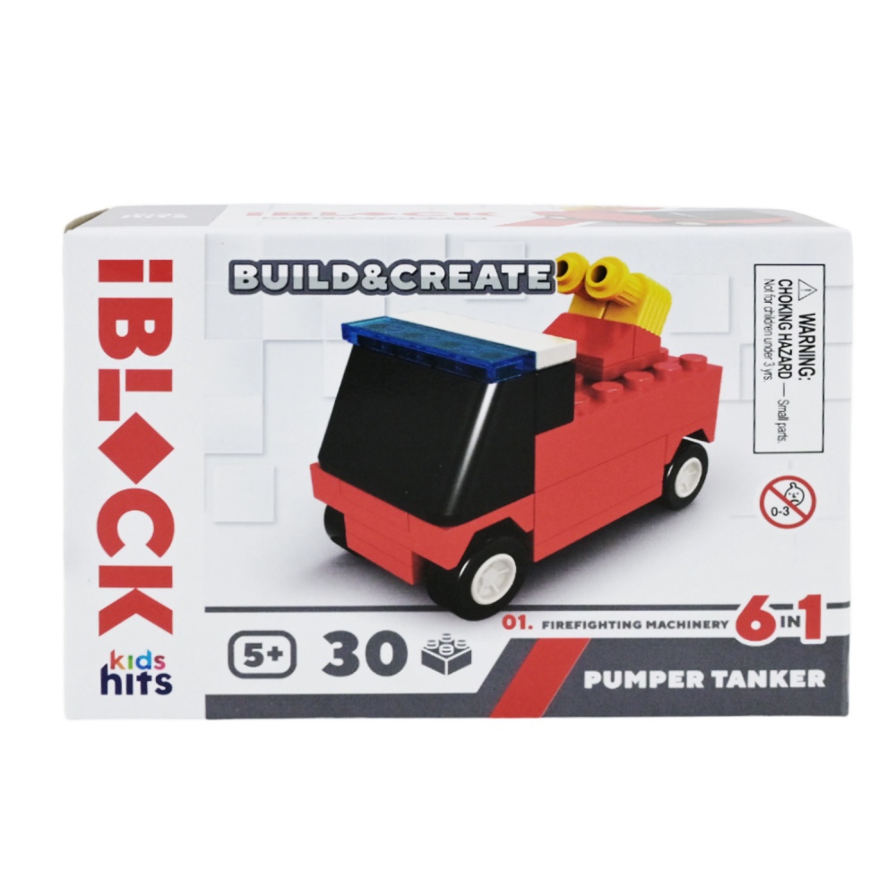 Игрушка-конструктор Iblock Kids hits JUNIOR Пожарная (в ассортименте) KH51/004