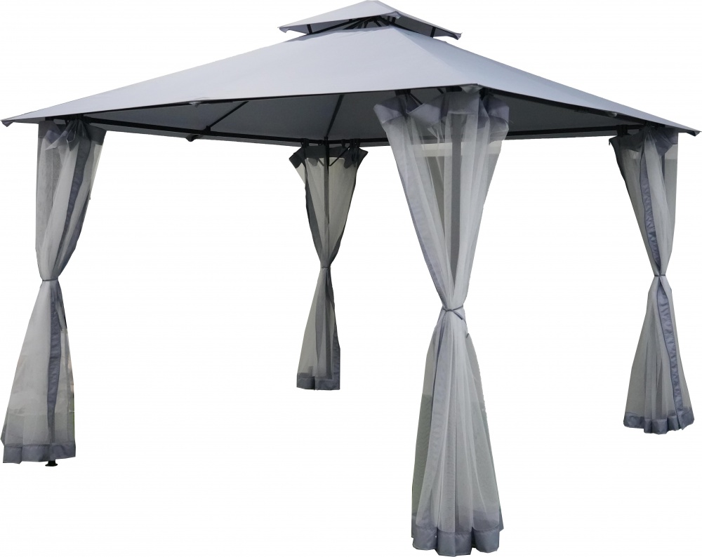 Павильон садовый Indigo с москитной сеткой 3х3 м DU168-20 серый