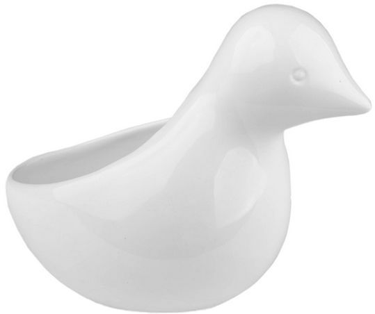 Кашпо керамічне Eterna 3101-13 каченя фігурний білий 