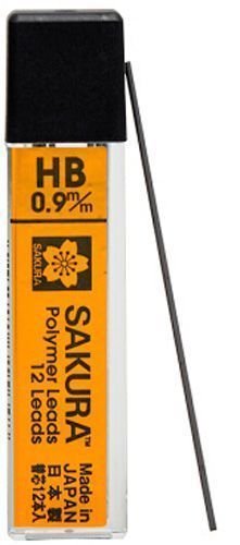 Набір стрижнів для механічного олівця, 0,9 мм, НВ Sakura