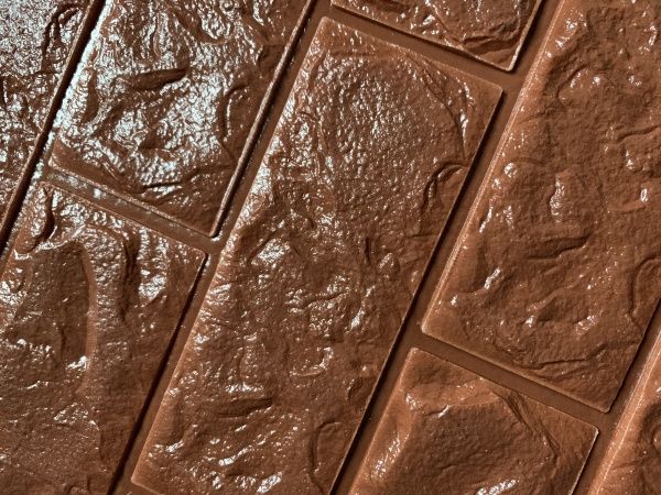 Декоративна наліпка 3D-панель цегла коричнева 770x700x8 мм