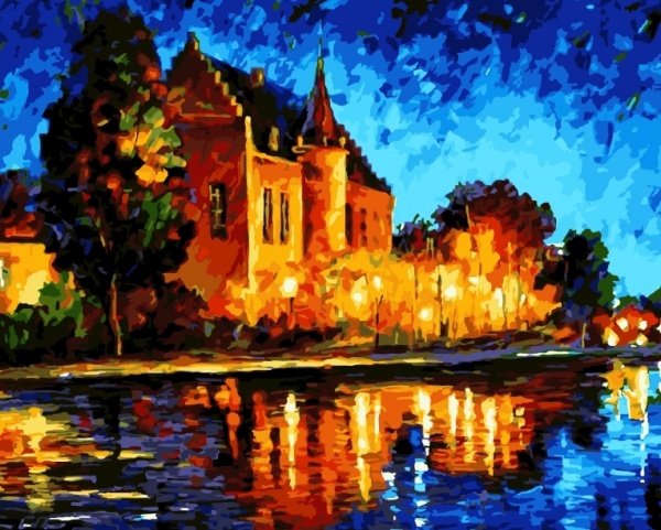 Картина за номерами Замок біля озера bk_1308 40x50 см BookOpt 