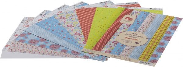 Бумага для дизайна Летние краски 8 листов A4  21x29,7 см 250 г/м² Rosa Start