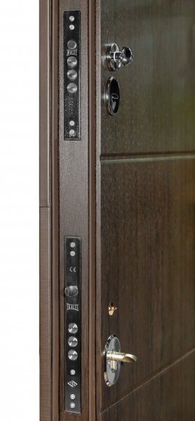 Дверь входная Булат Термо House-703 венге темный 2050x850 мм левая