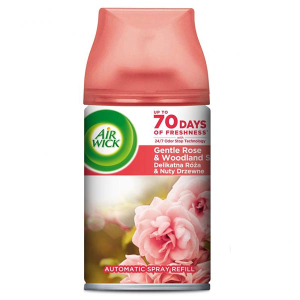 Змінний балон для автоматичного освіжувача повітря Air Wick з ароматом ніжної троянди та деревними нотами 250 мл