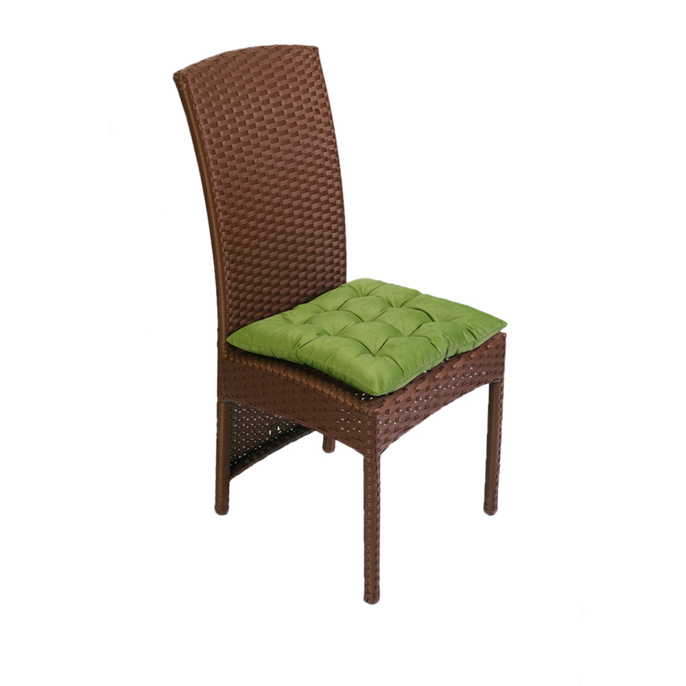 Подушка на стул стеганная 9 закрепок светло-зеленый Flox 33