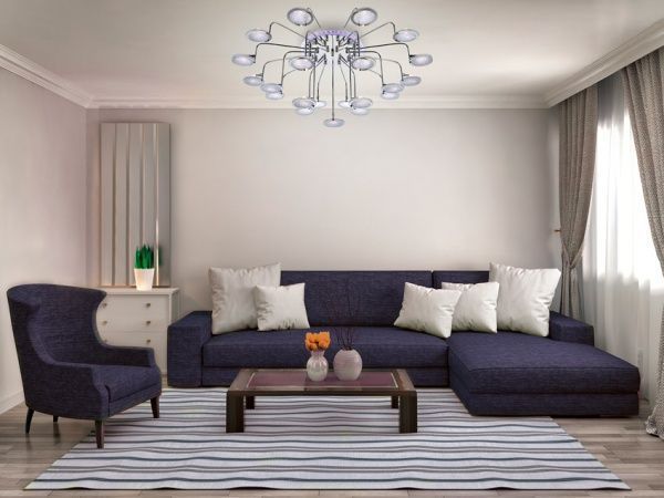 Люстра потолочная Strotskis Spider пульт ДУ LED-подсветка 21x3 Вт G4 хром 80109/21