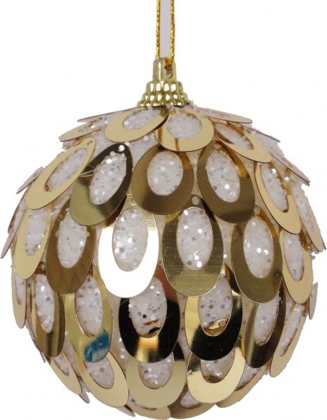 Шар пластиковый Золотой павлин d80 SDA182380W золотой