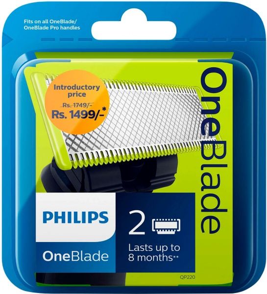 Змінний картридж Philips OneBlade для бритви QP210/50 2 шт.