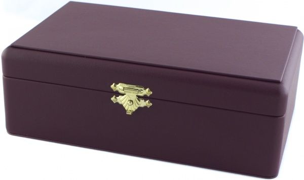 Шкатулка для украшений Геба бордо/слоновая кость178x110x60