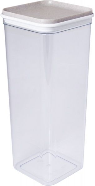 Емкость для сыпучих ФИКС с кремовой крышкой 2,25 л Flamberg