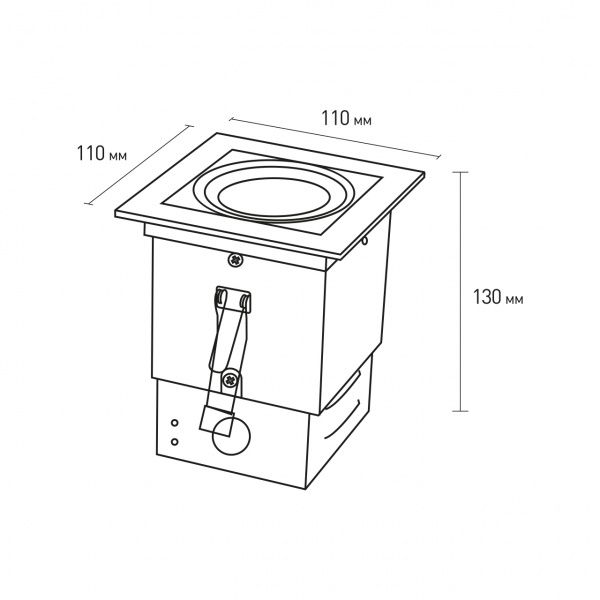 Светильник точечный Eurolamp карданный 1 лампа 50 Вт GU10 черный 