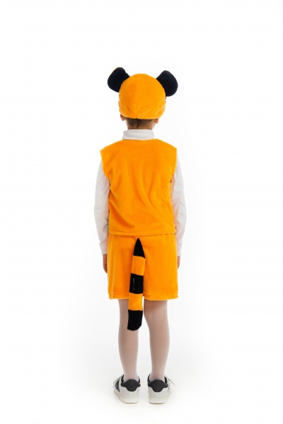 Костюм карнавальний Тигренок для мальчика р.122-128 помаранчевий із чорним 