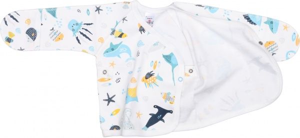 Распашонка детская ТМ Софія Atlantic р.56 белый с голубым 217156 