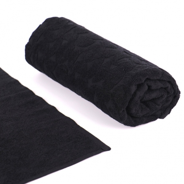 Рушник махровий Rice жакард 50x90 см чорний La Nuit 