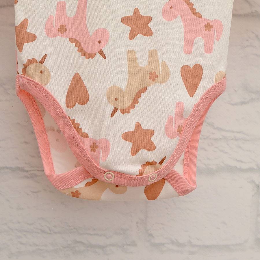 Боди детское для девочки Blanka Единорожки р.62-68 бежевый 110842