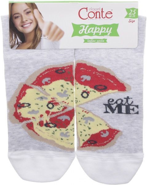Шкарпетки Conte Happy 17С-21СП 129 р. 25 світло-сірий 