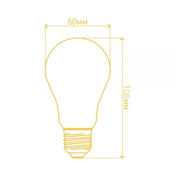 Лампа світлодіодна LightMaster FIL Deco A60 6 Вт E27 2700 К 220 В прозора LB-656 