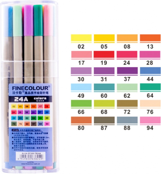 Набір маркерів FINECOLOUR Liner 24 кольори EF300-TB24A різнокольоровий 