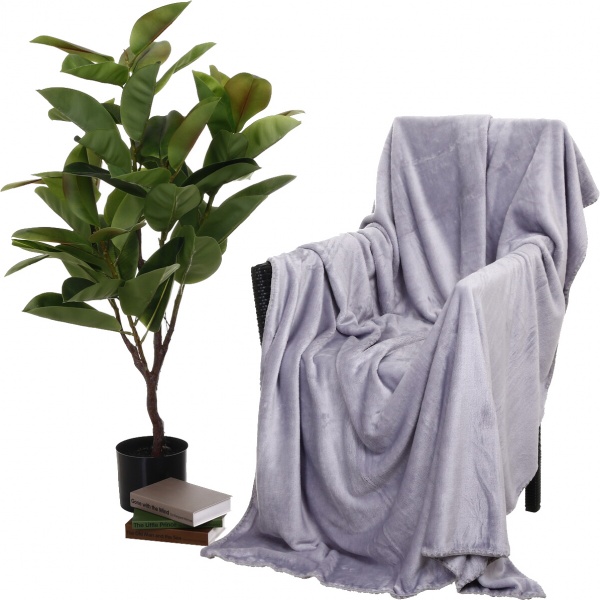 Плед Мікрофібра 170x200 см сірий Ярослав 