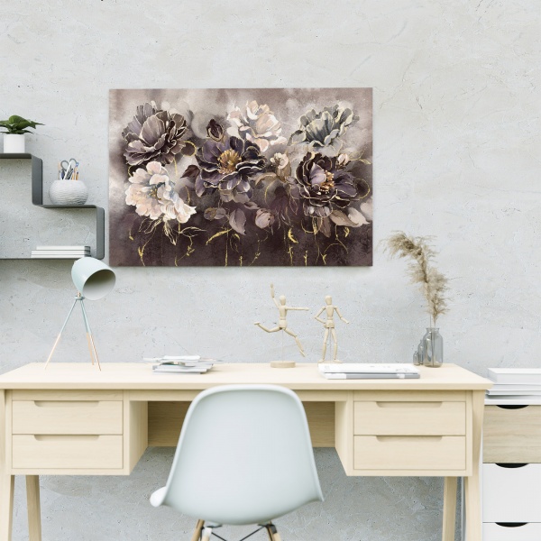 Картина на холсте Акварельные цветы 80x110 см WS Holst 2216564631 