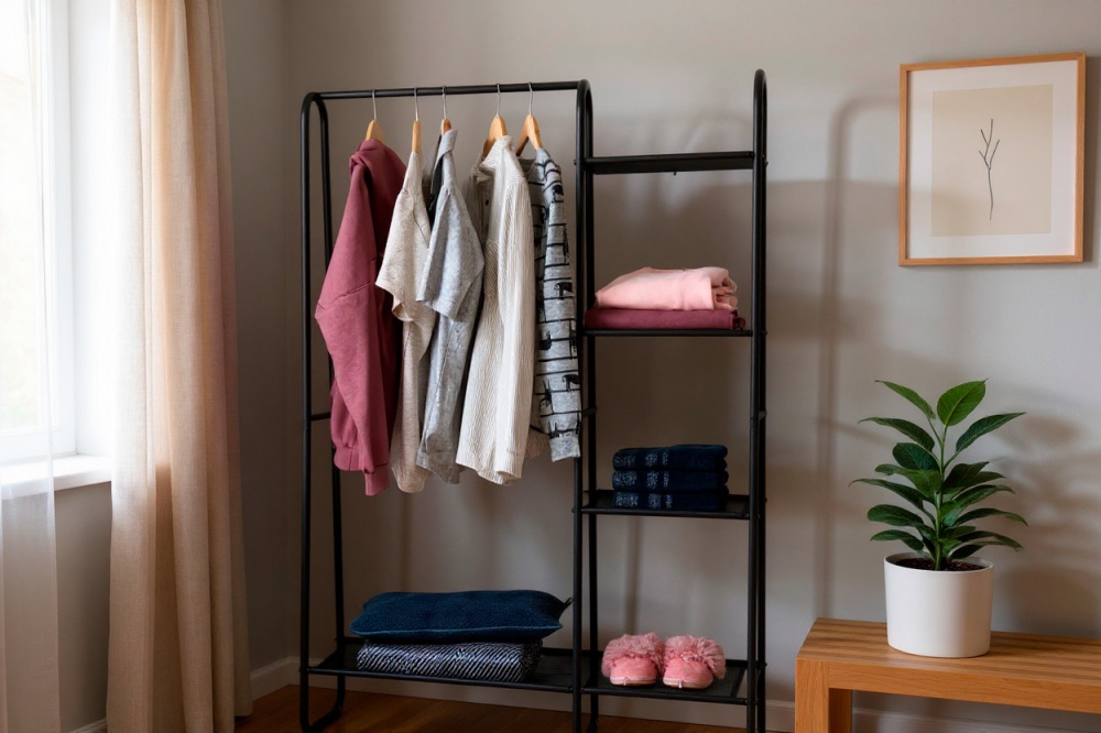 Вешалка для одежды Sensio 1000x1500x400 мм BLACK RACK черный